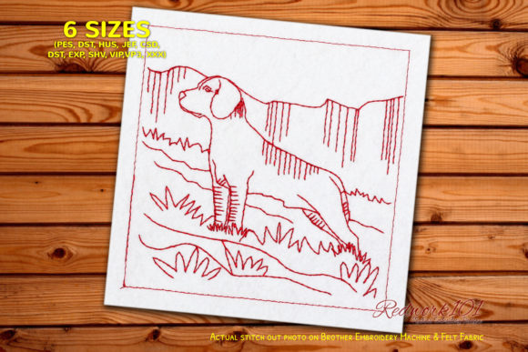 Beagle Dog Breed Embroidery