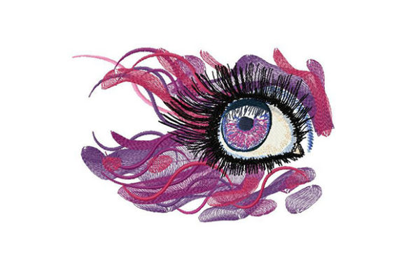 Psychedelic Eye: A Bold Embroidery Design