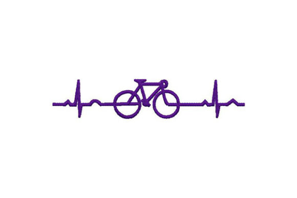 Pulse on a Bike Embroidery Design