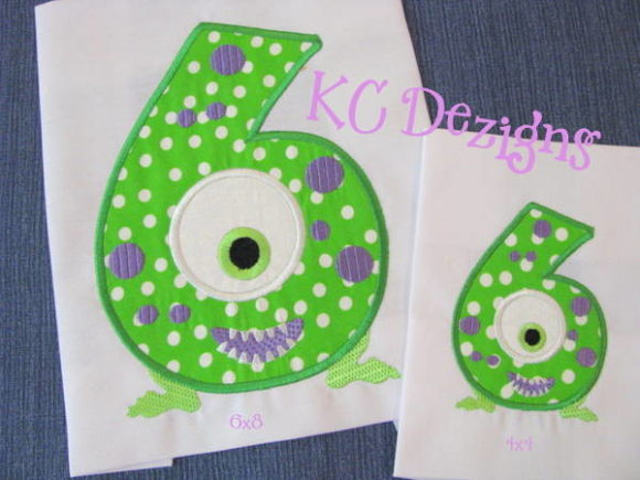 Silly Monster Number 6 Applique Review